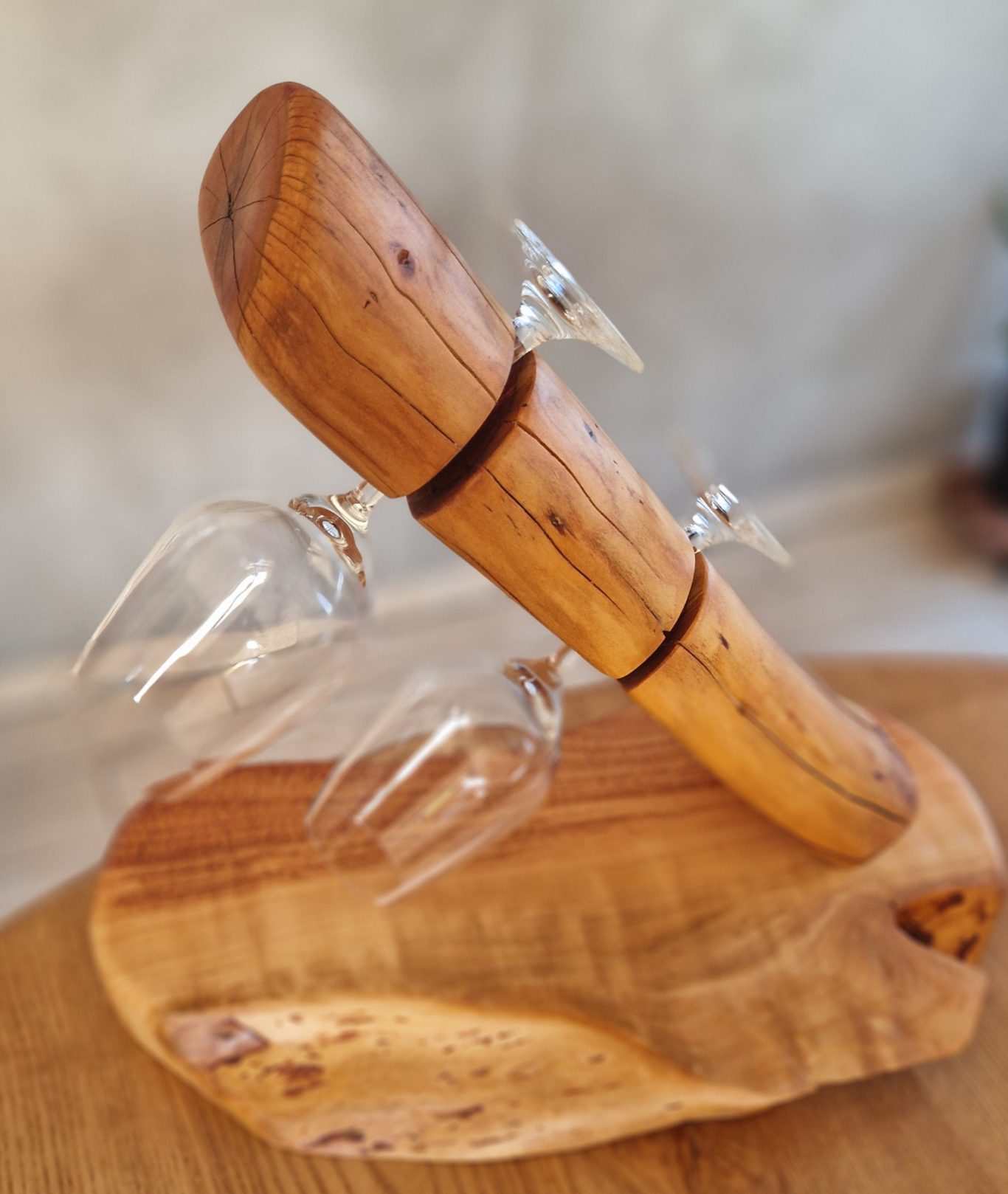 Halter für 2 Weingläser