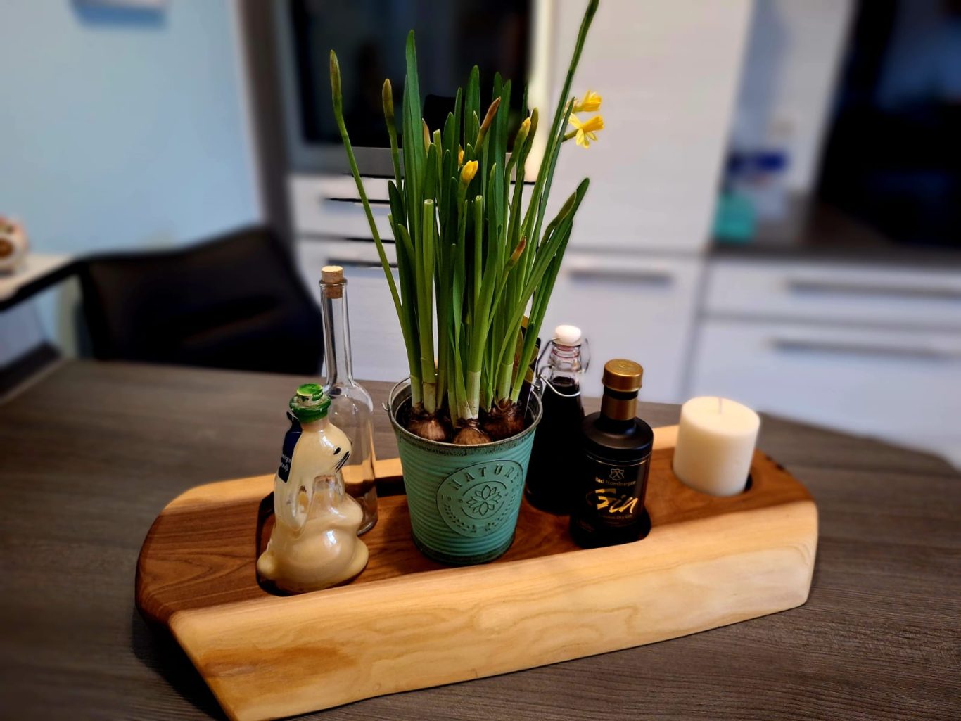 Tablett m. Kerzenhalter