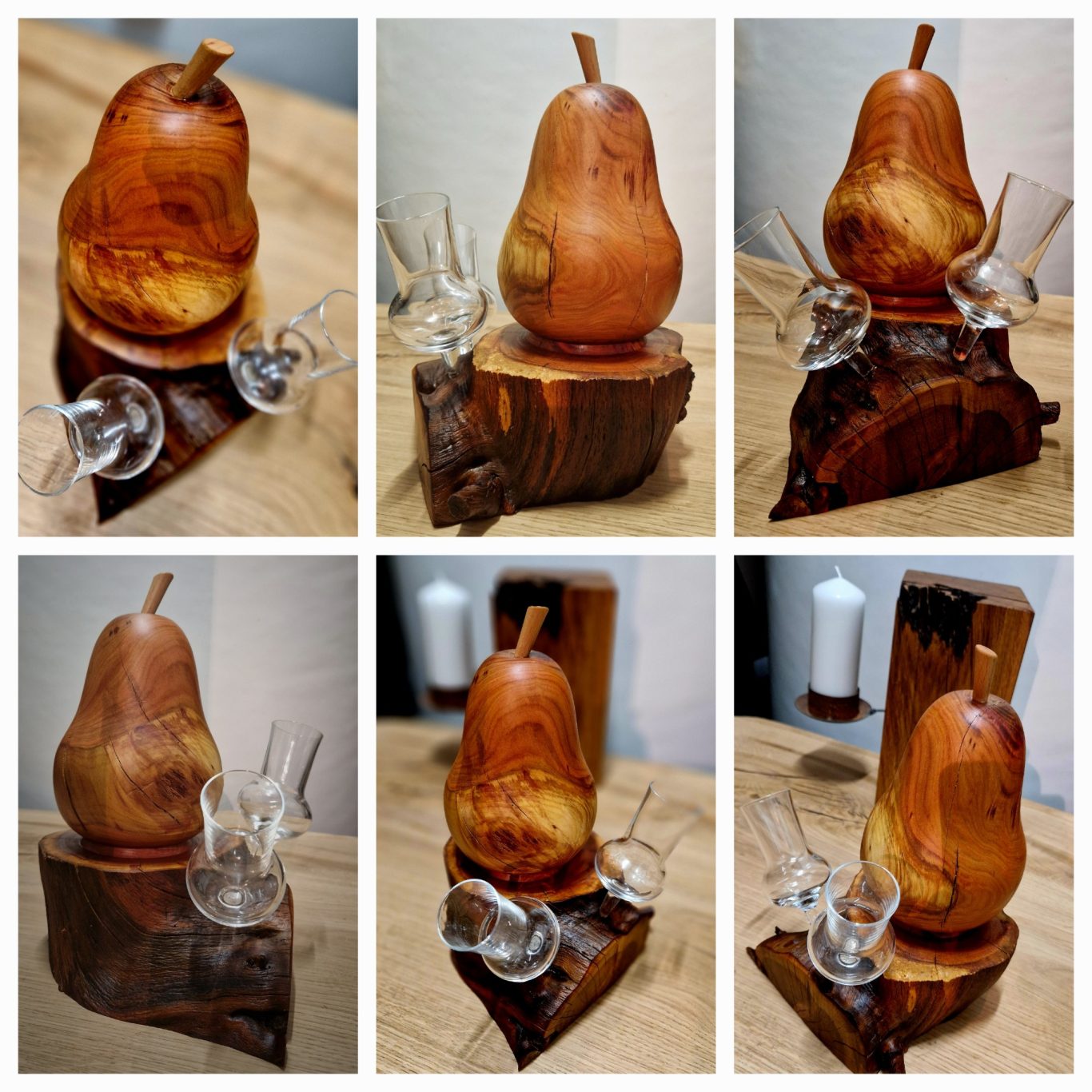 Birne mit 2 Gläsern