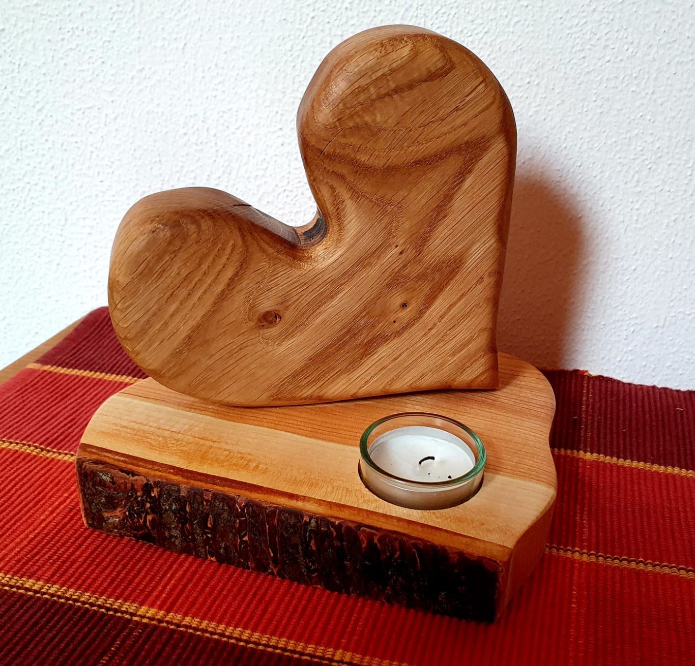 Herz klein - Eiche und Kirsche