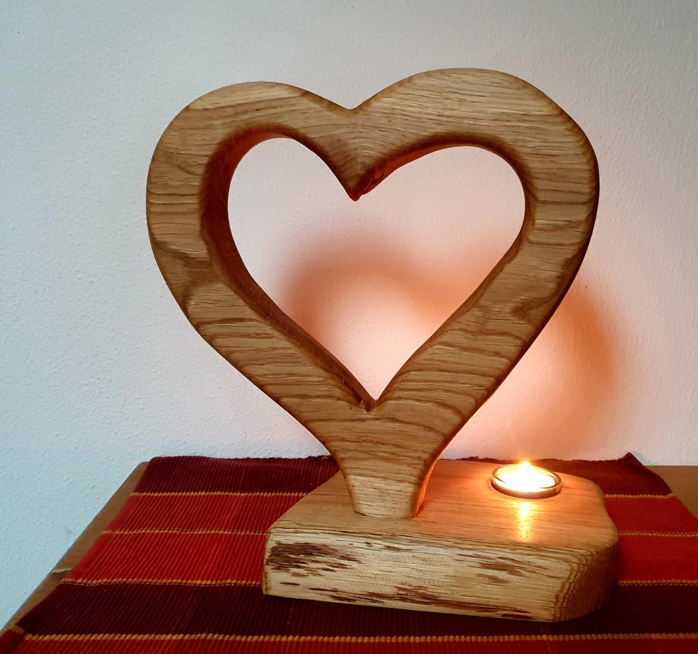 Herz groß ausgeschnitten- Eiche