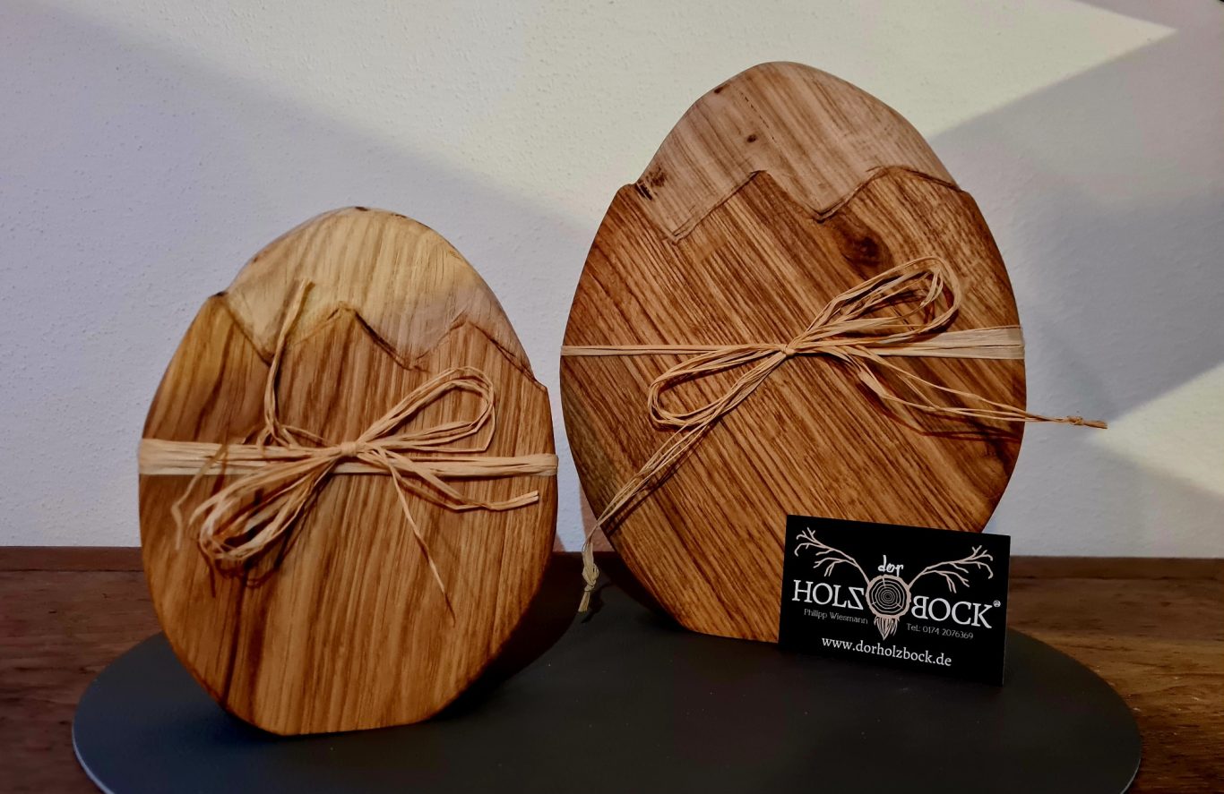 Eier, 17cm/24cm, beidseitig