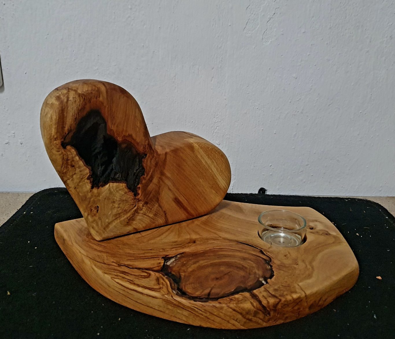 Herz klein - Buche gestockt und Kirsche