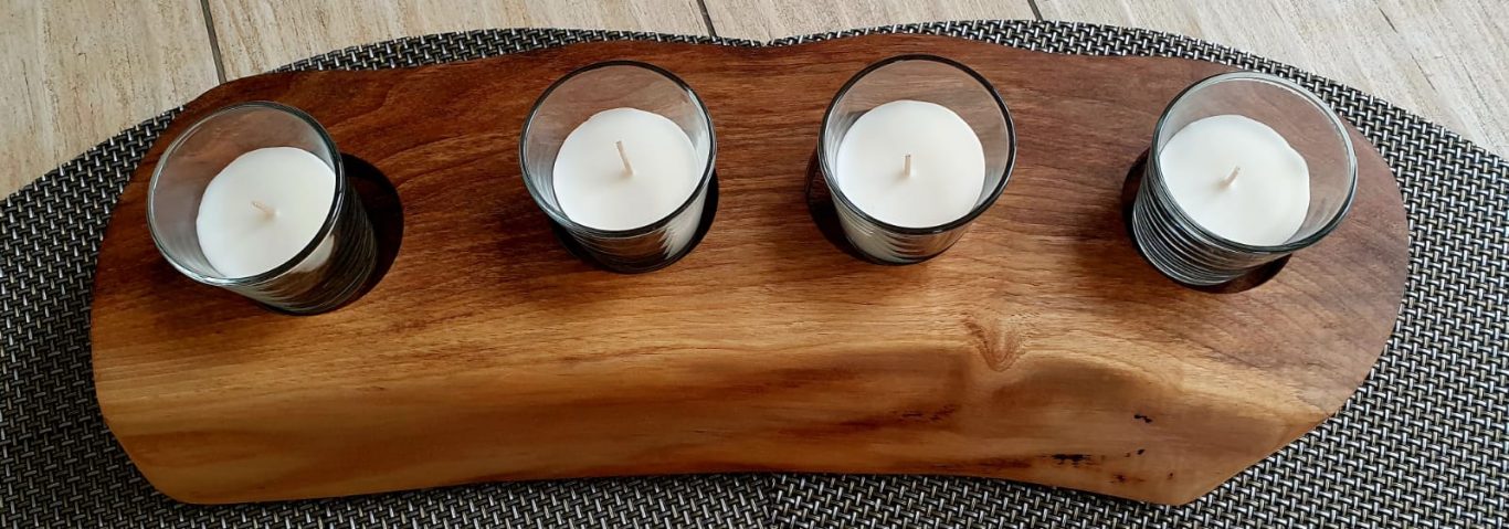 Kerzenhalter Nussbaum