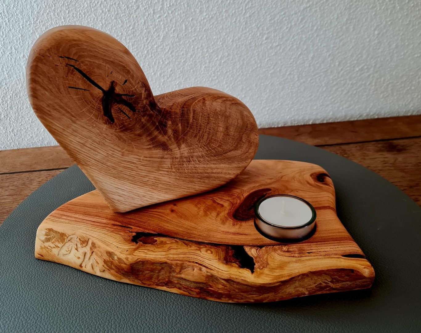 Herz klein - Eiche und Kirsche